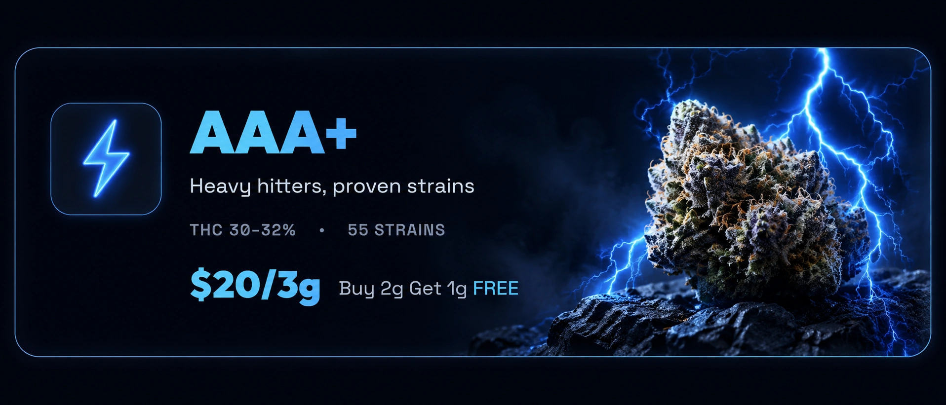 AAA+ cannabis flower tier showcase
