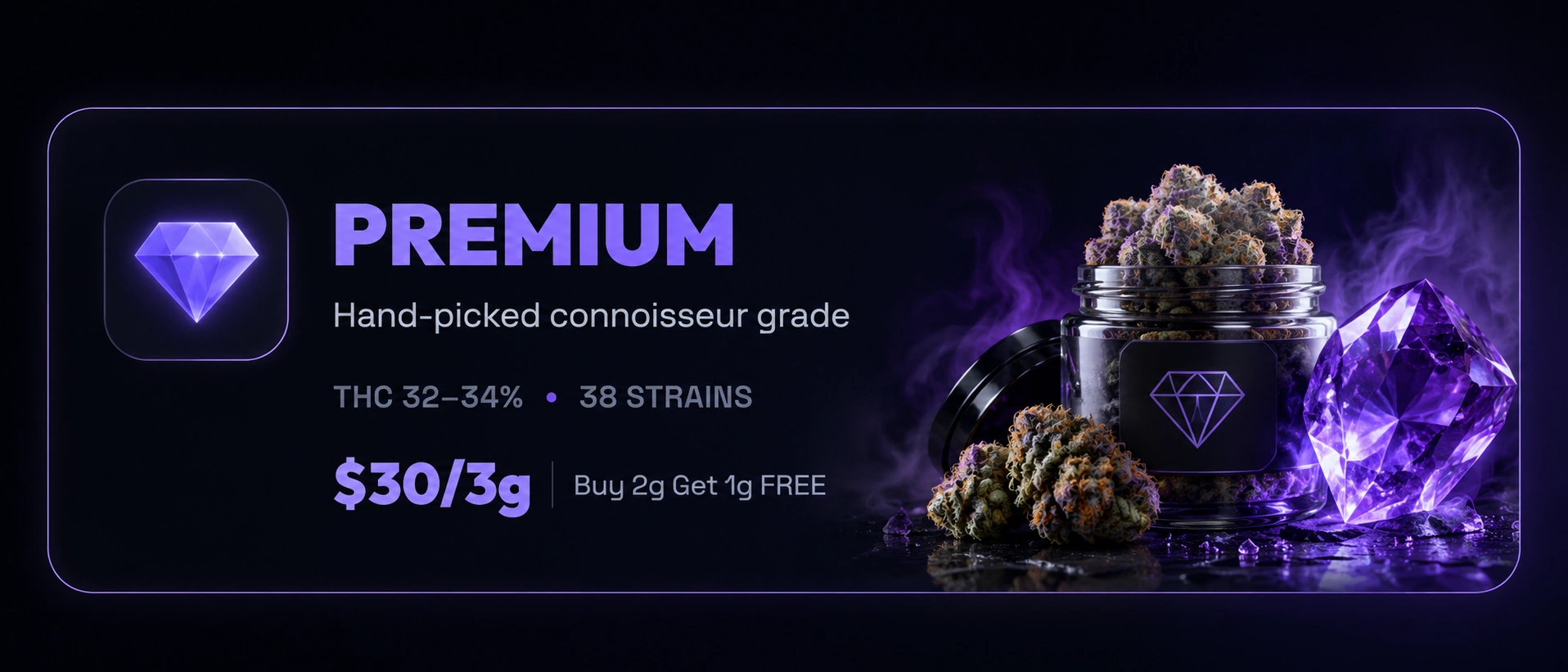 PREMIUM cannabis flower tier showcase